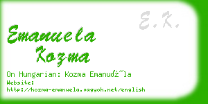 emanuela kozma business card